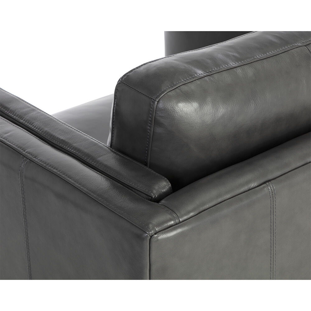 Richmond Brentwood Charcoal Leather Armchair